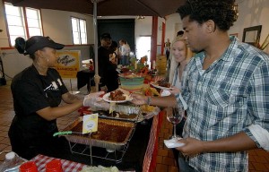 On site catering at wine tasting         